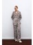 Salaş Zebra Desen Pantolon - Kahve 5