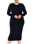 Plus Size Şekillendiren Midi Elbise 1