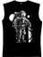 Kaykaycı Astronot Siyah Kesik Kol / Kolsuz Erkek T-Shirt 2
