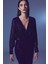 Şifon Kol Bodysuit Bluz - Lacivert 4
