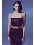 Ip Askılı Payet Crop - Bordo 1