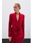 Şal Yaka Kuşaklı Ceket - Kırmızı 3