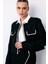 Bisiklet Yaka Kısa Ceket - Siyah 4
