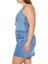 Plus Size Tokalı Denim Crop Top 4