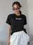 Siyah Wake Baskılı Oversize T-Shirt 1