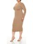 Plus Size Şekillendiren Midi Elbise 4