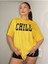 Chıll Baskılı Kadın Oversize T-Shirt Salaş Boyfirend 2