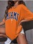 Miami Baskılı Oversize Salas Boyfriend Kadın T-Shirt Top Bluz 3