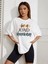 Be A Kind Human Baskılı Kadın Oversize Gri Salas T-Shirt Boyfriend 3