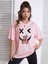 Ayıcık x Baskılı Kadın Oversize Salas T-Shirt Boyfriend 3