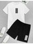 Unisex Nasa Minimal Baskılı Oversize T-Shirt ve Şort Kombin 1