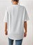 K Harfi Kalp Baskılı Beyaz Oversize T-Shirt Salaş Boyfirend 2