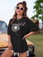 Karahindiba Baskılı Oversize T-Shirt Salaş Boyfirend 1