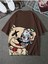 Crazy Bear Baskılı Oversize Erkek T-Shirt Salaş Boyfirend 2