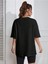 Melting Smile Baskılı Siyah Oversize T-Shirt Salaş Boyfirend 4