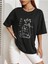 Sevimli Kediler Baskılı Oversize T-Shirt Salaş Boyfirend 1