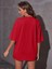 Miami Baskılı Oversize Salas Boyfriend Kadın T-Shirt Top Bluz 3