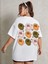 Smiles Sırt Baskılı Beyaz Oversize T-Shirt Salaş Boyfirend 1