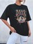 Siyah Oversize T-Shirt Nash Vılle Baskılı 2