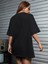 Siyah Oversize T-Shirt Paradise Baskılı 2
