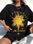 Sunshine Baskılı Siyah Oversize T-Shirt Salaş Boyfirend 1