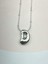 Çelik Silver Tasarım Balon Harf Kolye D Harfi 1