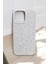 iPhone 16 Pro Max Uyumlu Swarovski Taşlı Beyaz Kılıf 1