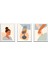 Bohem Tarz Mdf Plastik Çerçeveli 3'lu Dekoratif Tablo 09 2