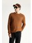 Bisiklet Yaka Slim Fit Dar Kesim Desenli Pamuklu Triko Kazak 1
