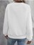 Shine Your Light Baskılı Bisiklet Yaka Beyaz Kadın Sweatshirt 4