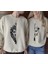 2'li Aslan/kaplan Baskılı Bisiklet Yaka Salaş Eşofman Üstü Oversize Sweatshirt 1