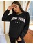 New York U.s.a Baskılı Bisiklet Yaka Ünisex Oversize Sweatshirt 1