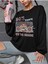 80's Years Teyp Baskılı Bisiklet Yaka Ünisex Siyah Oversize Sweatshirt 1