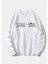 Kadın Beyaz 3iplik Oversize Baby Girl Baskılı Sweatshirt 1