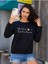 Teacher Baskılı Bisiklet Yaka Ünisex Siyah Oversize Sweatshirt 3