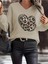 Kadın V-Yaka Oversize Sweatshirt 1