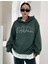 Bhvr Baskılı Ünisex Kapüşonlu Oversize Sweatshirt 1