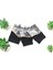 Erkek boxer 3'lü ekonomik paket penye pamuklu cotton modal siyah pamuk %47 modal %5 elasten BMB3-1 3