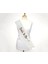 Çocuk Beyaz Üzeri Gümüş Italik Alyanslı Bride To Be Yazılı Simli Işıltılı Kuşak Kemer 10X80 cm 2