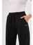 Iki Iplik Bol Paça Eşofman Pantalon - Siyah 5