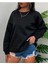 Düz Renk Basic Ünisex Bisiklet Yaka Oversize Sweatshirt 4