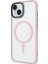 Apple iPhone 15 Plus Kılıf Mat Arka Yüzey Wireless Şarj Özellikli Zore Flet Magsafe Kapak-Pembe 3