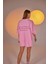 Göz Baskılı Oversize Eye Tshirt Bike Tayt Takım Pembe 2