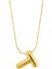 Çelik Balon Harf Kolye Gold-T Harfi 1