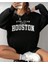 Houston Baskılı Bisiklet Yaka Ünisex Oversize Sweatshirt 1