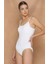 Kadın Beyaz Ip Askılı Çıtçıtlı Body 3