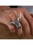 Silver Plated Bull Skull Ring 1