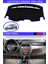 Fiat Punto Grande 2005-2018 Için Uygun Torpido Koruma Halısı Siyah Kenar Renk Mavi 1