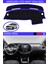 Mercedes Vito W447 2014-2021 Için Uygun Torpido Koruma Halısı Siyah Kenar Renk Mavi 1