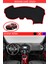 Nissan Juke 2010+ Için Uygun Torpido Koruma Halısı Siyah Kenar Renk Kırmızı 1